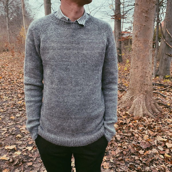 Frisenvang alpaca strik sweater til herre. Strikkeopskrift fra AlmaKnit.